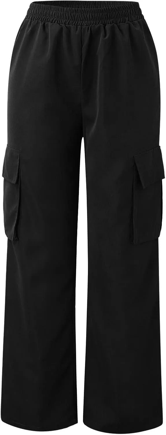 Women's Belt Less High Waisted Wide Leg Trousers Straight Leg Relaxed Trousers Casual Trousers Glitter