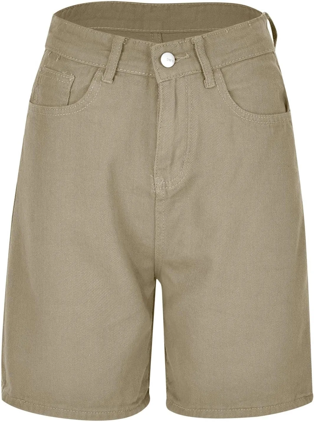 Womens Bermuda Shorts Baggy Casual Summer Shorts Knee Length Hiking Shorts Trendy Stretch Denim Shorts with Pockets