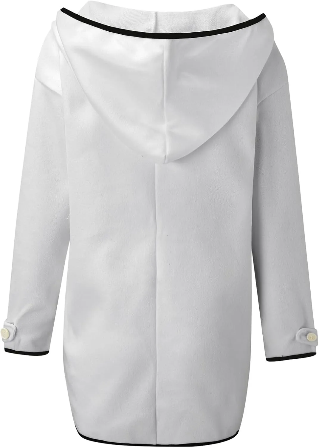 Womens Casual Jackets Double Side Hooded Open Front Cardigans Jacket Long Sleeve Solid Color Casual Trendy Wool Coat