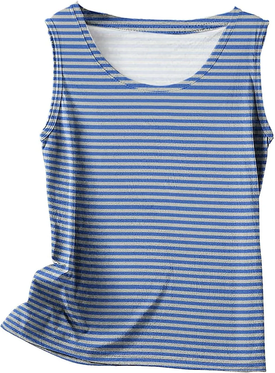 Womens Casual Summer Tank Tops 2025 Sleeveless Business Work Shirts Stripe Loose Fit Trendy Flowy Clothes Outfits