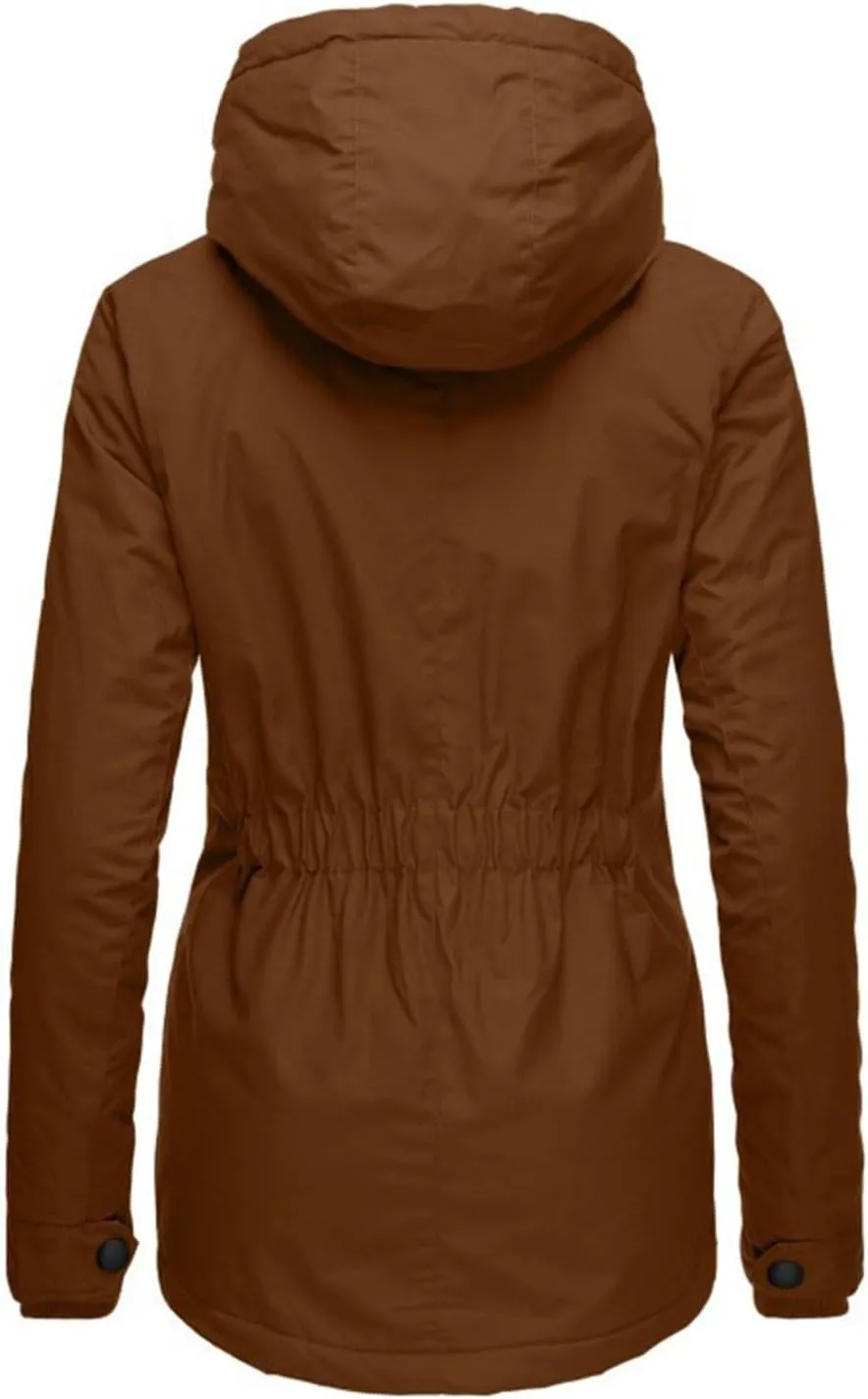 Women's Fleece Jackets Thickened Sherpa Lined Warm Winter Jacket Full Zip Up Slim Fit Solid Color Hooded Tops Outwear