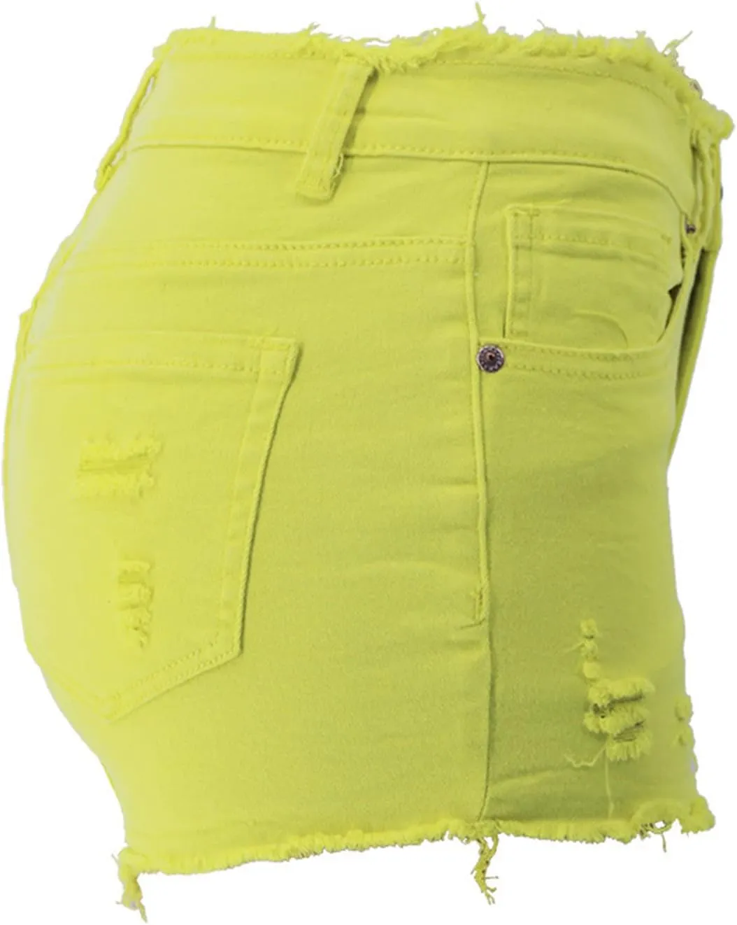 Womens Jean Shorts High Waisted Ripped Stretchy Shorts with Pockets Solid Denim Shorts Summer Casual Jeans Shorts