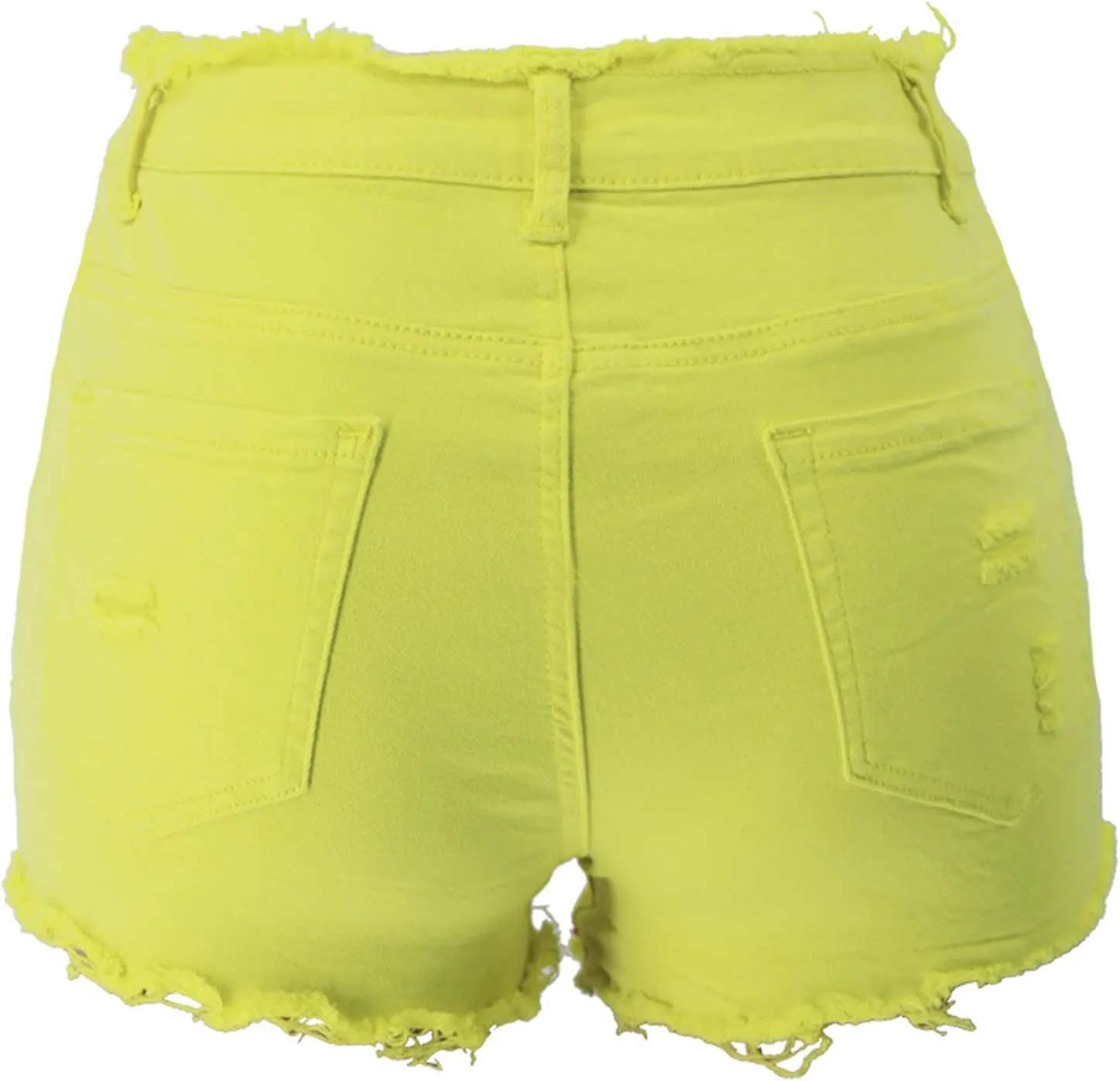 Womens Jean Shorts High Waisted Ripped Stretchy Shorts with Pockets Solid Denim Shorts Summer Casual Jeans Shorts