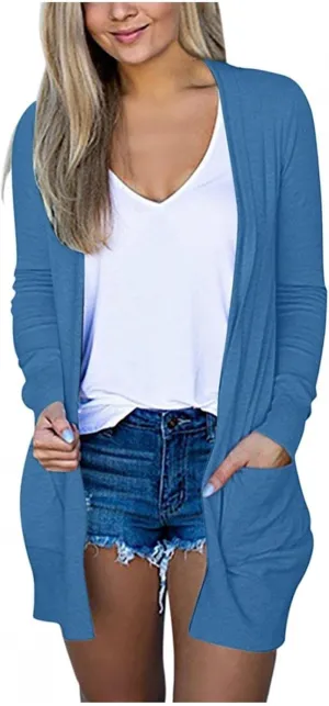 Women's Long Sleeve Cardigan Dressy 2025 Mid-Length Casual Shirt Floral Print Fashion Tshirt Trendy Coat with Pocket