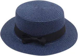 Womens Mens Straw Panama Hat Wide Brim Fedora Summer Beach Sun Hat UPF Foldable Packable Straw Boater Hat for Travel