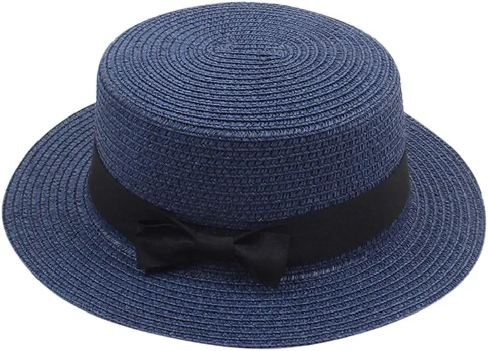 Womens Mens Straw Panama Hat Wide Brim Fedora Summer Beach Sun Hat UPF Foldable Packable Straw Boater Hat for Travel