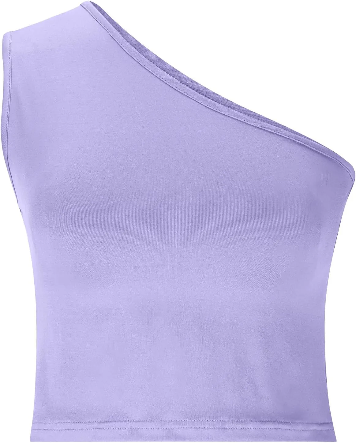 Womens Off-Shoulder Asymmetric Tank Top Lightweight Solid Camisole Blouses Fashion Tunics Fashion Modern Crop Top Tshirt