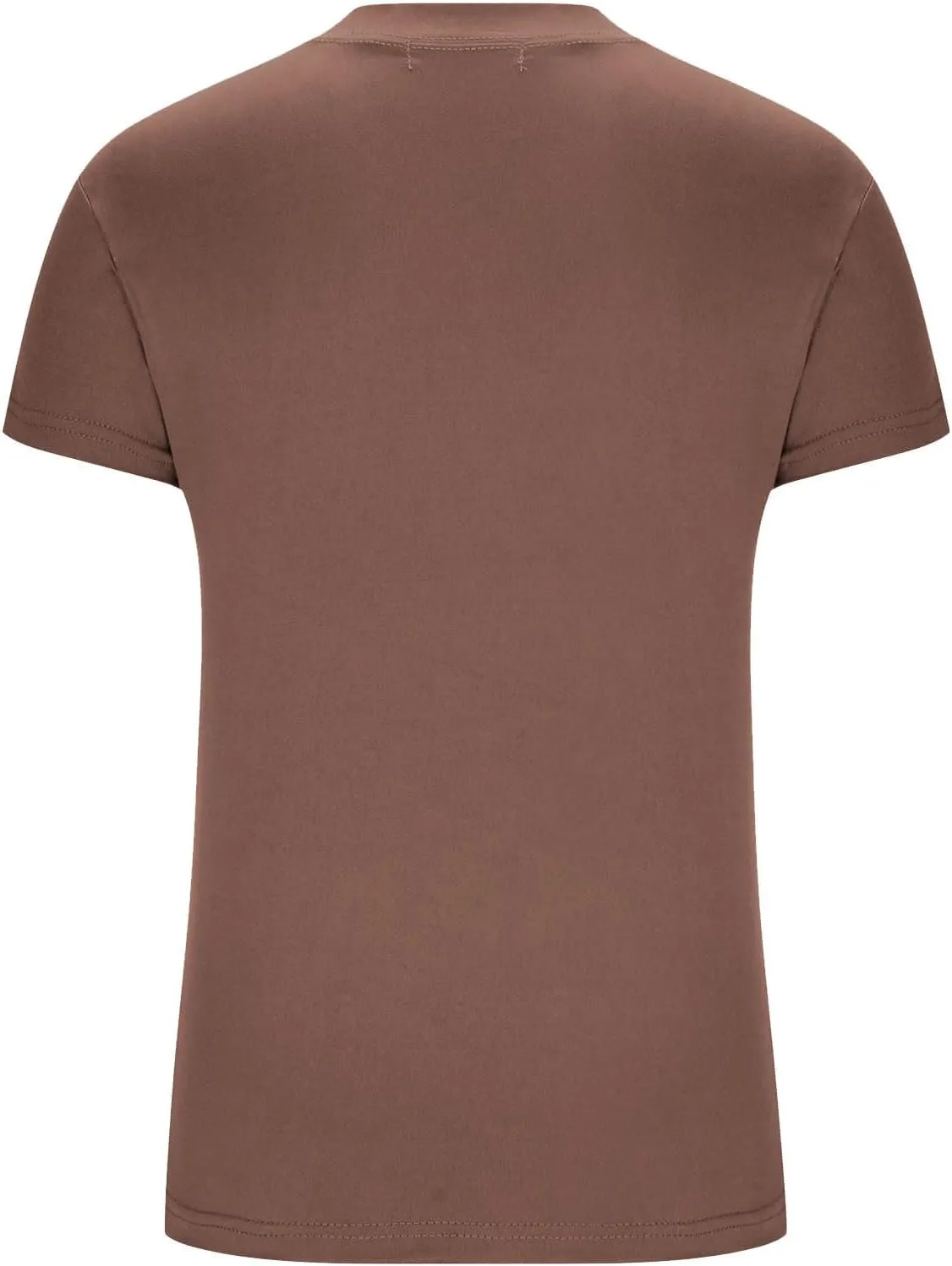 Womens Short Sleeve Shirts Crewneck Solid Color Slim Fitted T-Shirt Summer Basic Tee 2025 Tops