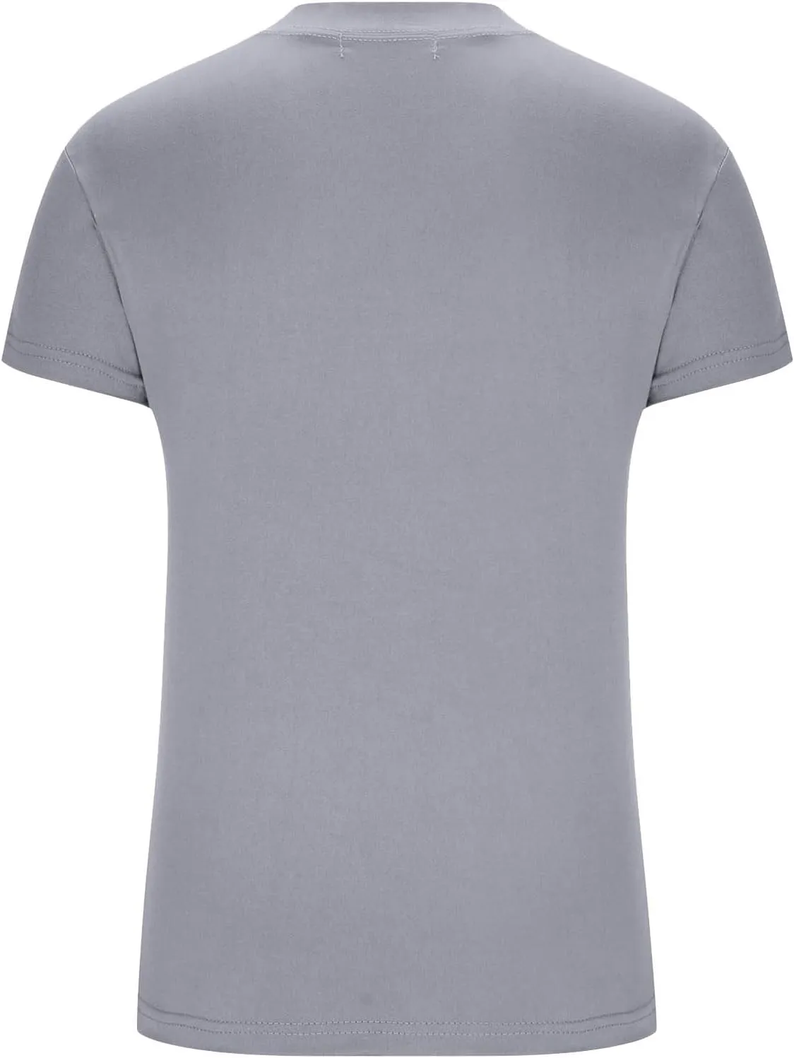 Womens Short Sleeve Shirts Crewneck Solid Color Slim Fitted T-Shirt Summer Basic Tee 2025 Tops