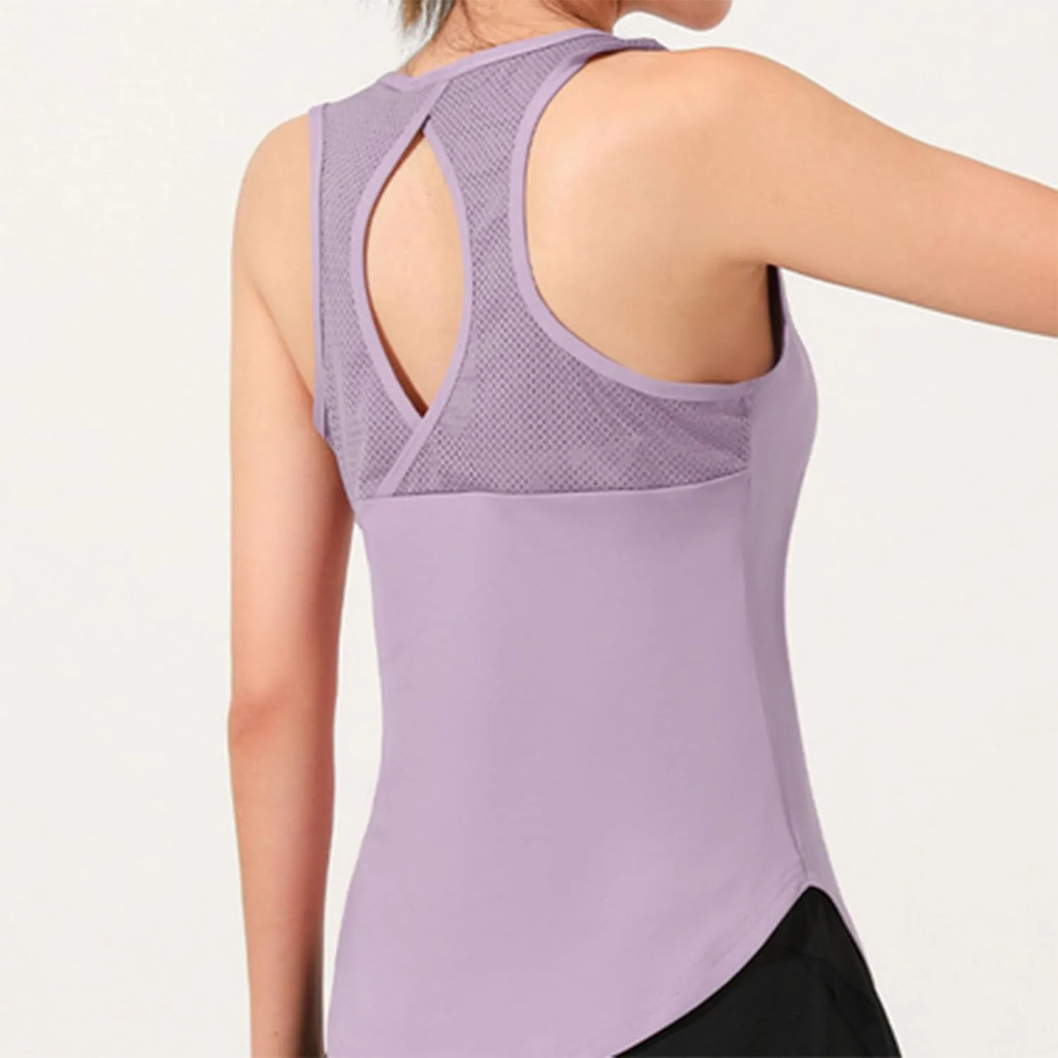 Women's Sleeveless Workout Tank Tops Quick Dry Loose Fit Crewneck Yoga Tops Casual Athletic Gym Running Tees Shirts