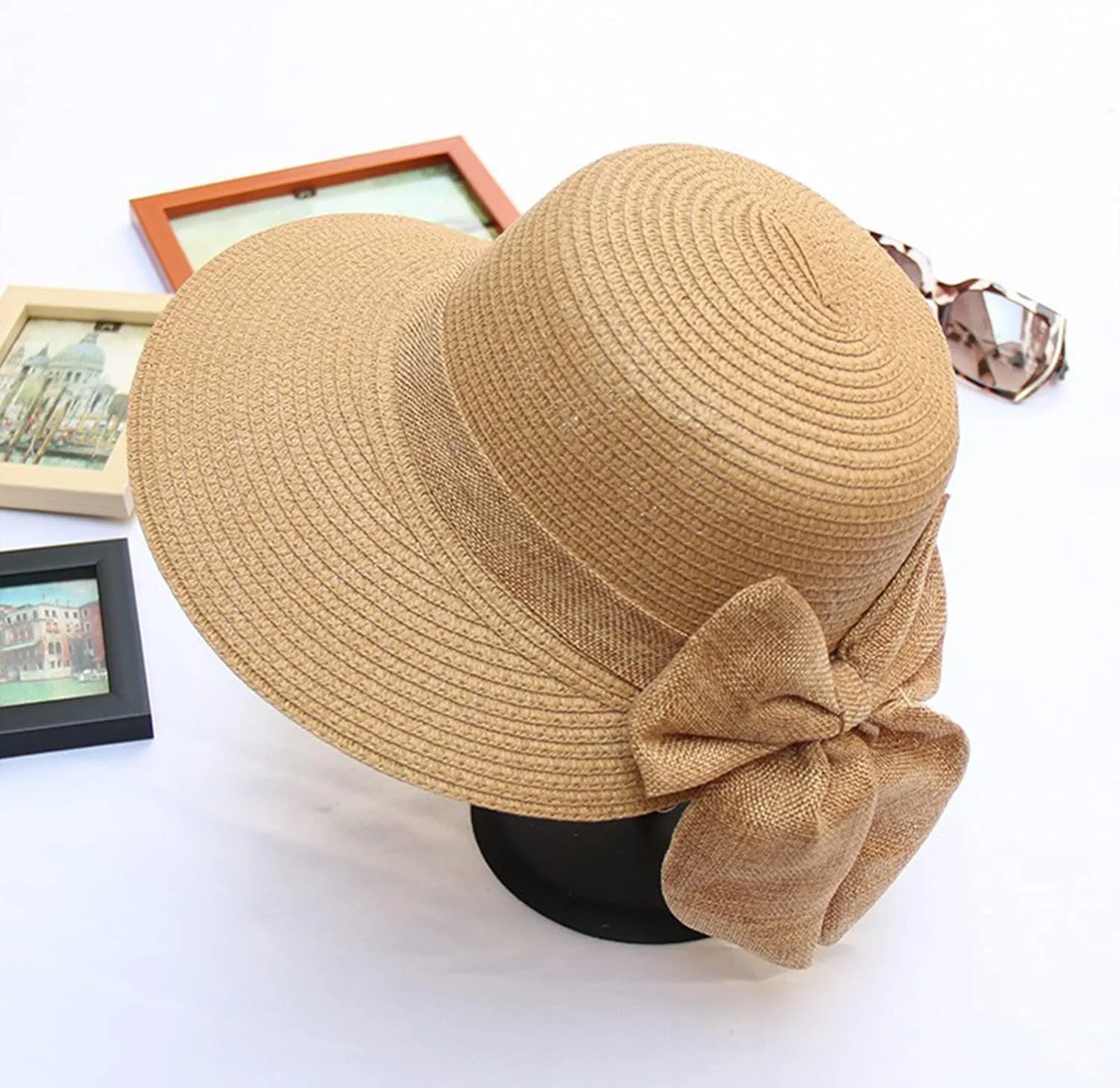 Womens Sun Hats UPF50  Wide Brim Summer Beach Hat for Women Foldable Travel Hat s Birthday Easter