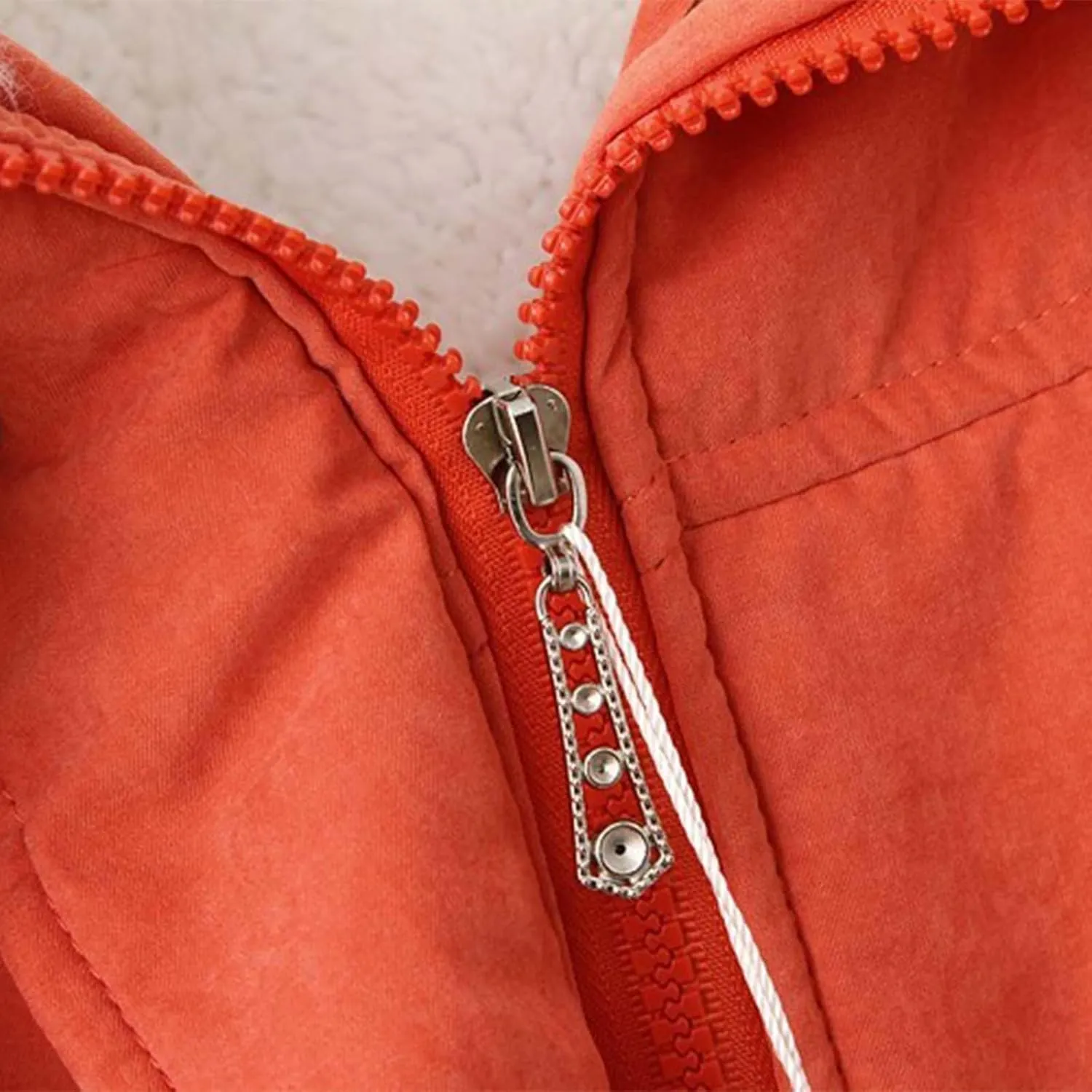 Women's Winter Parka Coats Fuzzy Sleece Stand Collar Sherpa Lined Down Jacket Solid Color Mid-Length Work Jackets