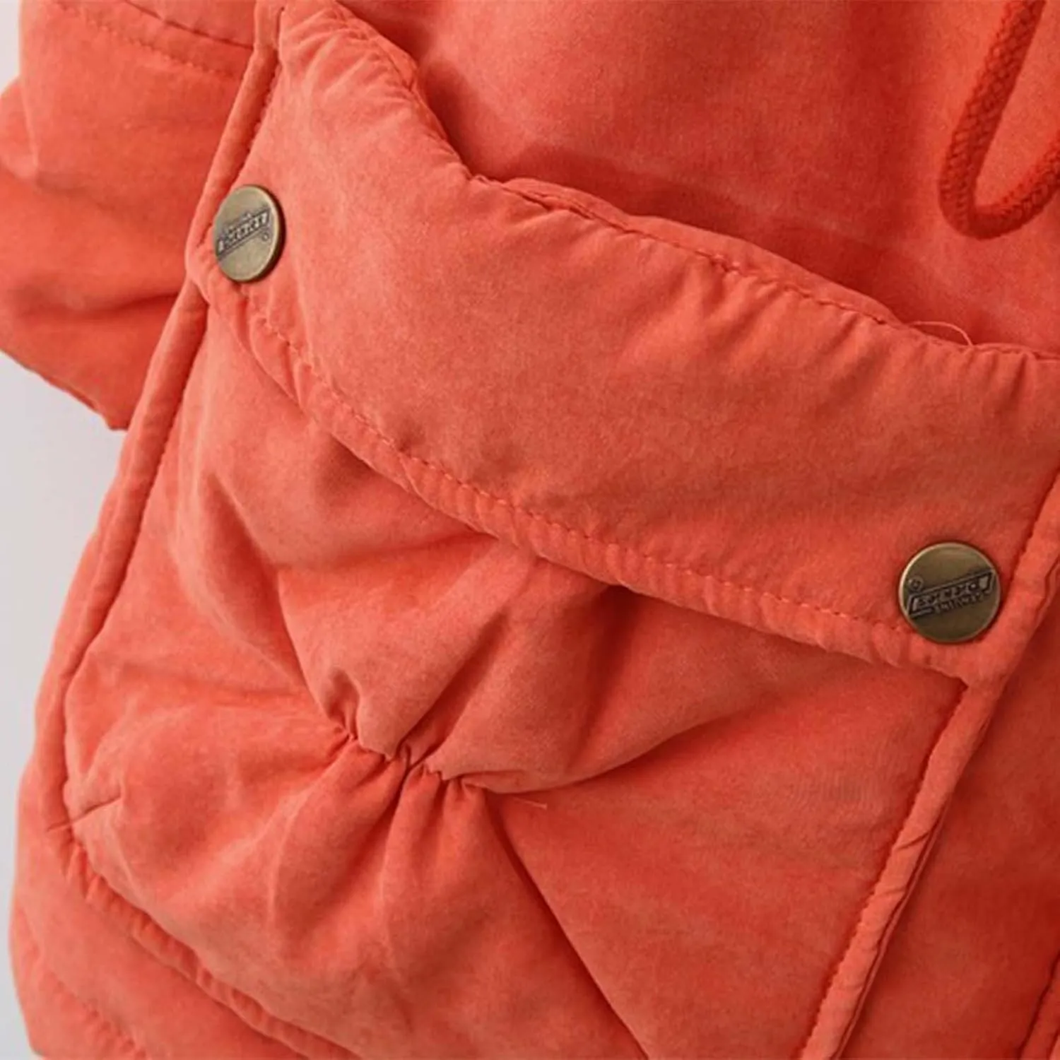 Women's Winter Parka Coats Fuzzy Sleece Stand Collar Sherpa Lined Down Jacket Solid Color Mid-Length Work Jackets