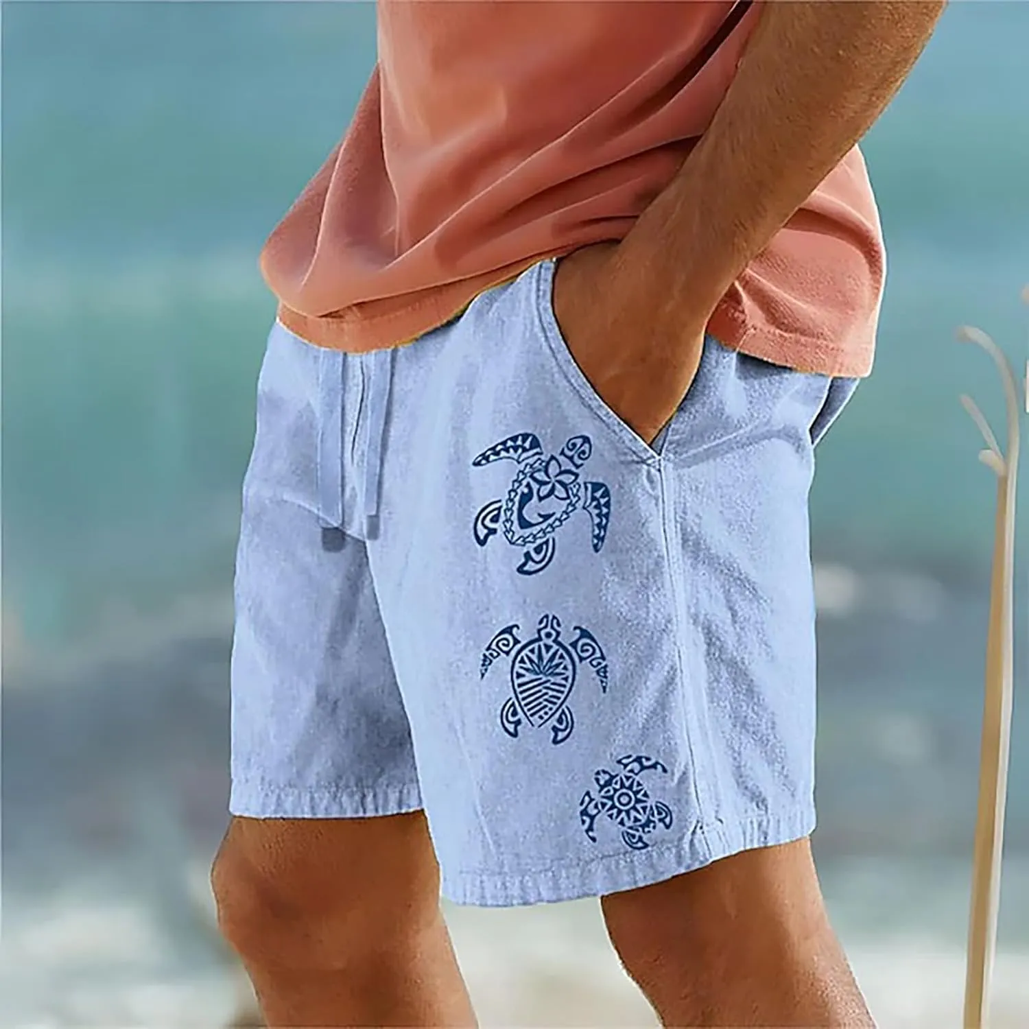 Workout Shorts for Men Fashionable Casual Shorts Solid and Men's Pants Plaid Shorts Men Cargo Stretch Shorts Cargo
