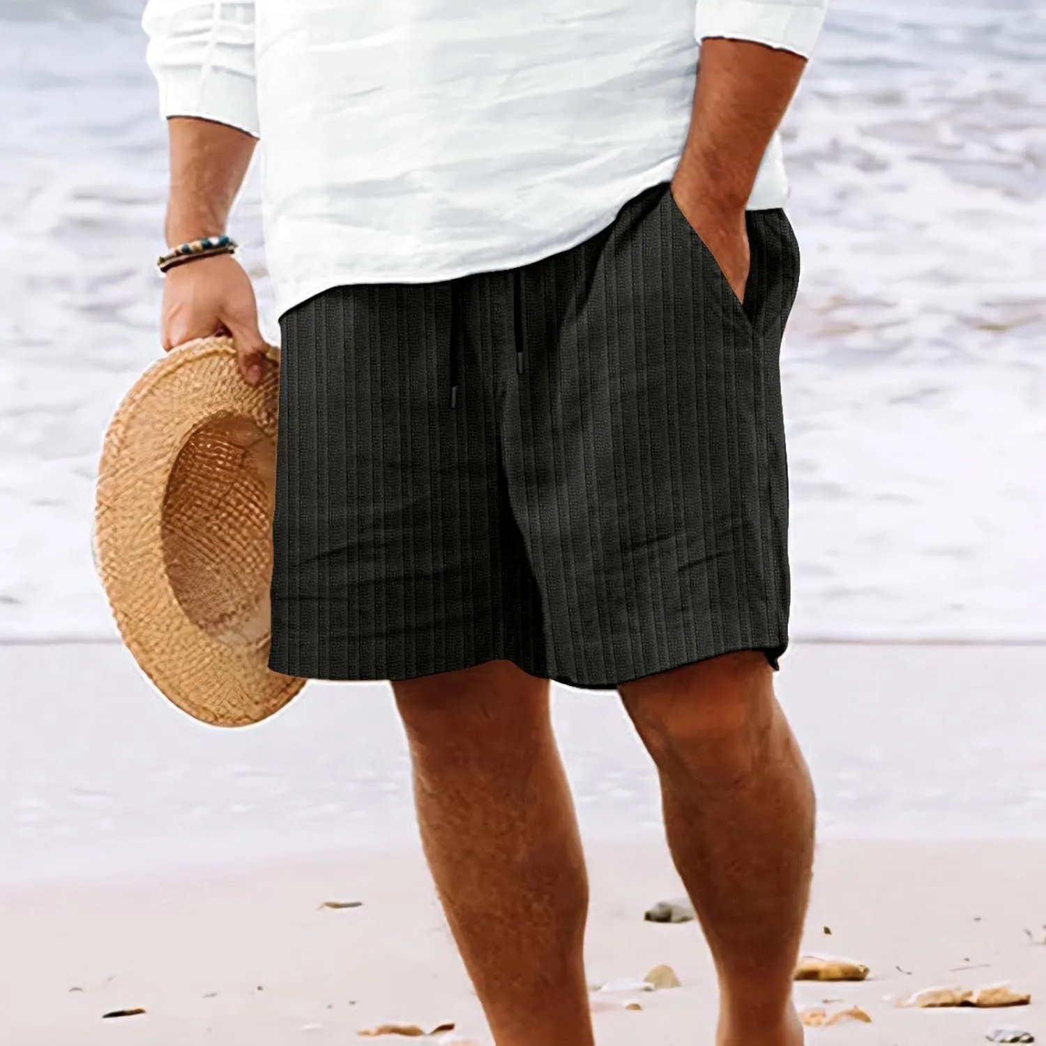 Workout Shorts for Men Fashionable Casual Shorts Solid and Men's Pants Plaid Shorts Men Cargo Stretch Shorts Cargo