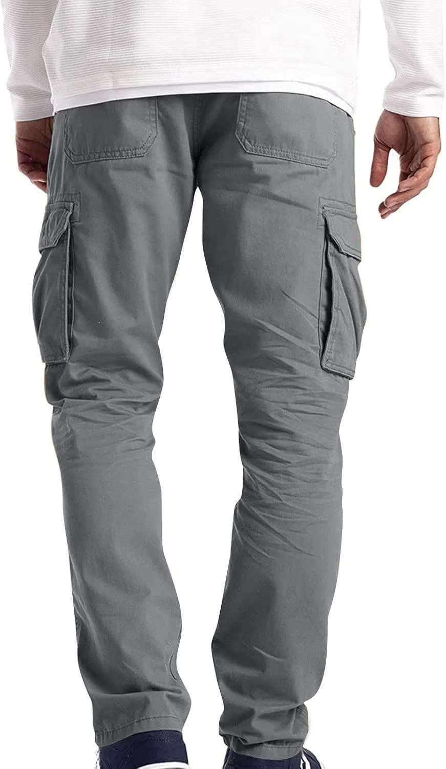 XIAXOGOOL Baggy Cargo Pants,Plus Size Cargo Pants for Men Casual Joggers Athletic Pants Loose Fit Outdoor Relaxed Trousers