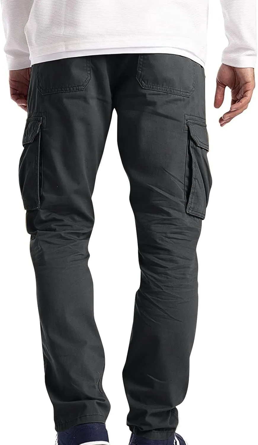 XIAXOGOOL Baggy Cargo Pants,Plus Size Cargo Pants for Men Casual Joggers Athletic Pants Loose Fit Outdoor Relaxed Trousers