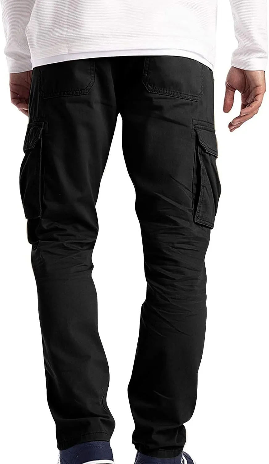 XIAXOGOOL Baggy Cargo Pants,Plus Size Cargo Pants for Men Casual Joggers Athletic Pants Loose Fit Outdoor Relaxed Trousers