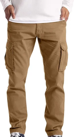 XIAXOGOOL Baggy Cargo Pants,Plus Size Cargo Pants for Men Casual Joggers Athletic Pants Loose Fit Outdoor Relaxed Trousers