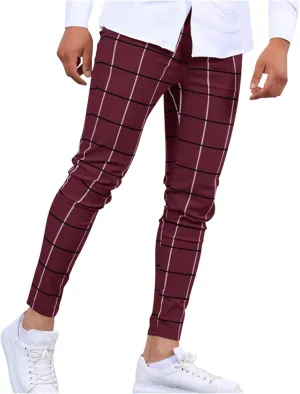 Ymosrh Men's Pants Slim Fit Dress Pants Fashion Skinny Stretch Casual Business Pants Golf, S-3XL
