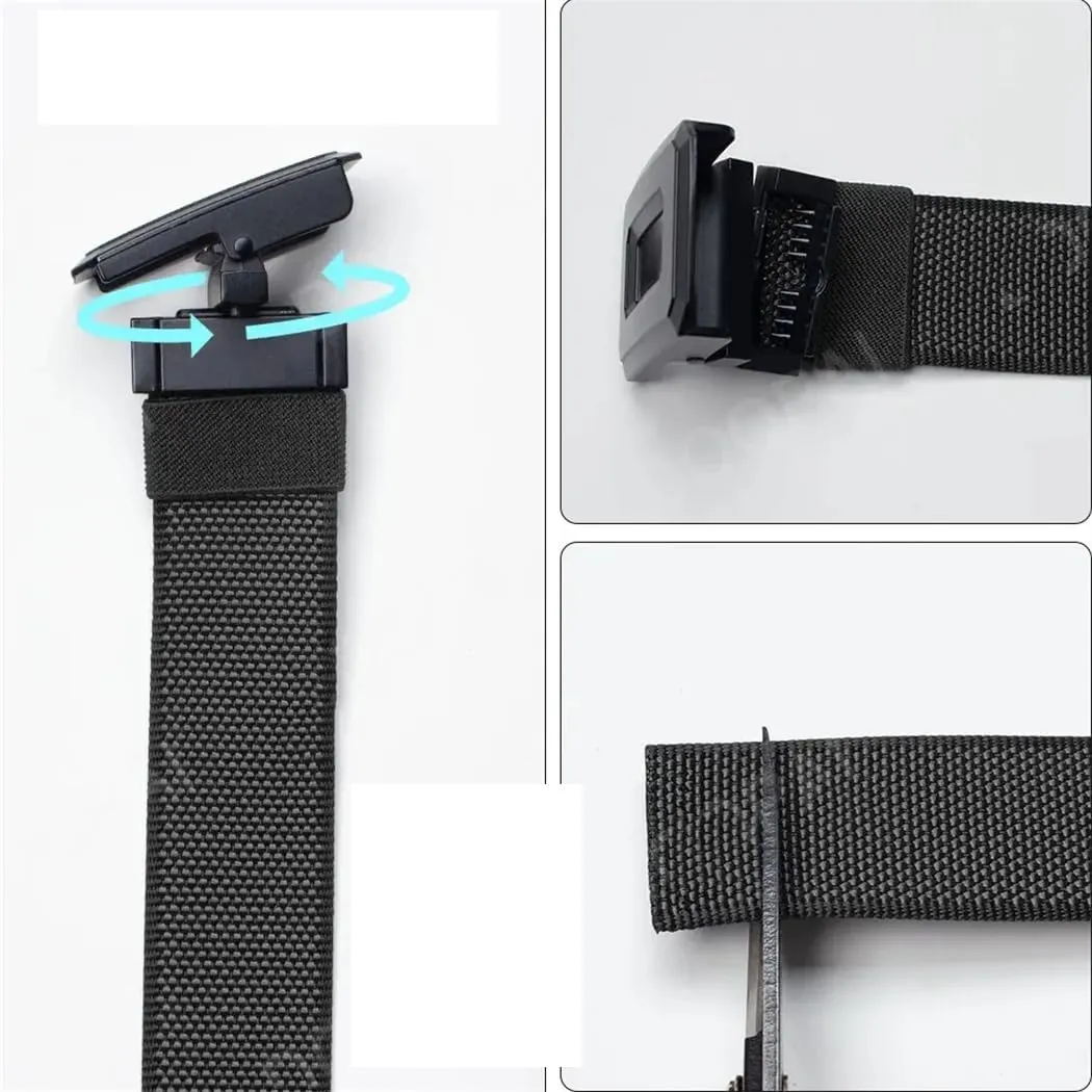 YTR6TW Men Metal Automatic Buckle Tactical Belt Women Fashion Trendy Canvas Belts Male Outdoor Military Belt