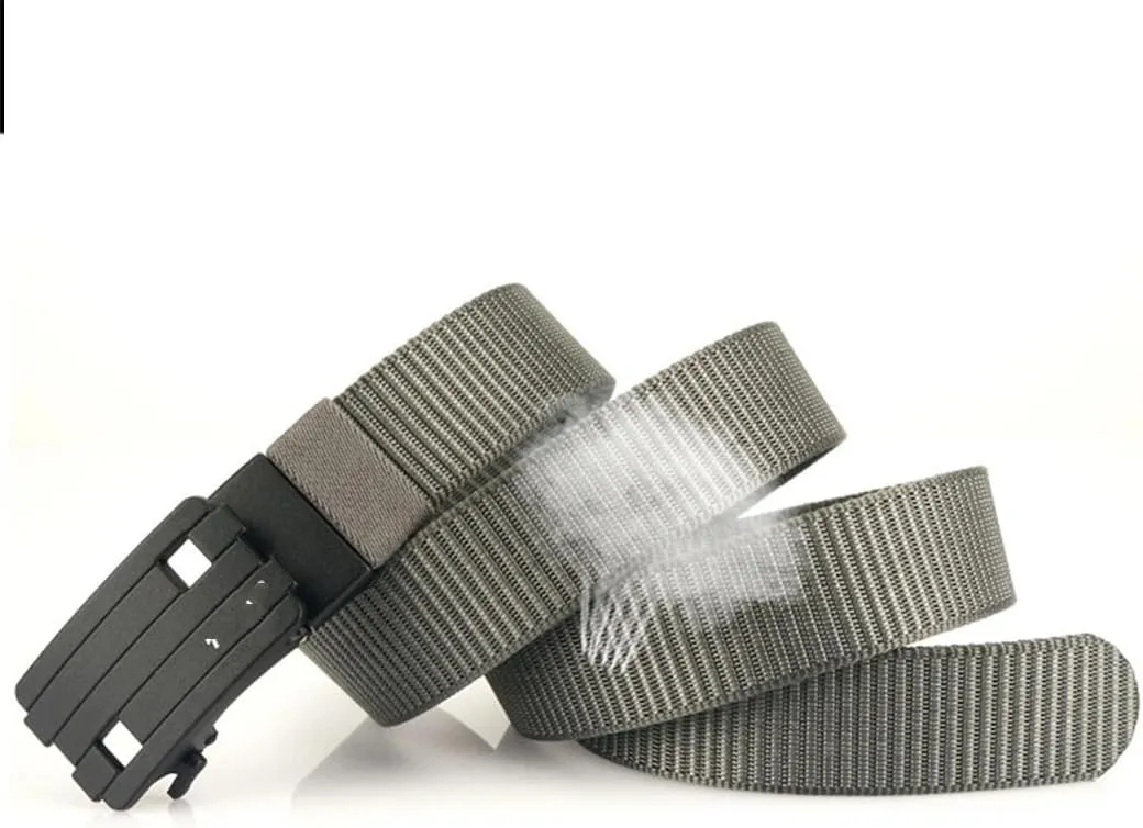 YTR6TW Men's Outdoor Hunting Tactical Belt Male Military Nylon Waistband Metal Automatic Buckle Canvas Belts