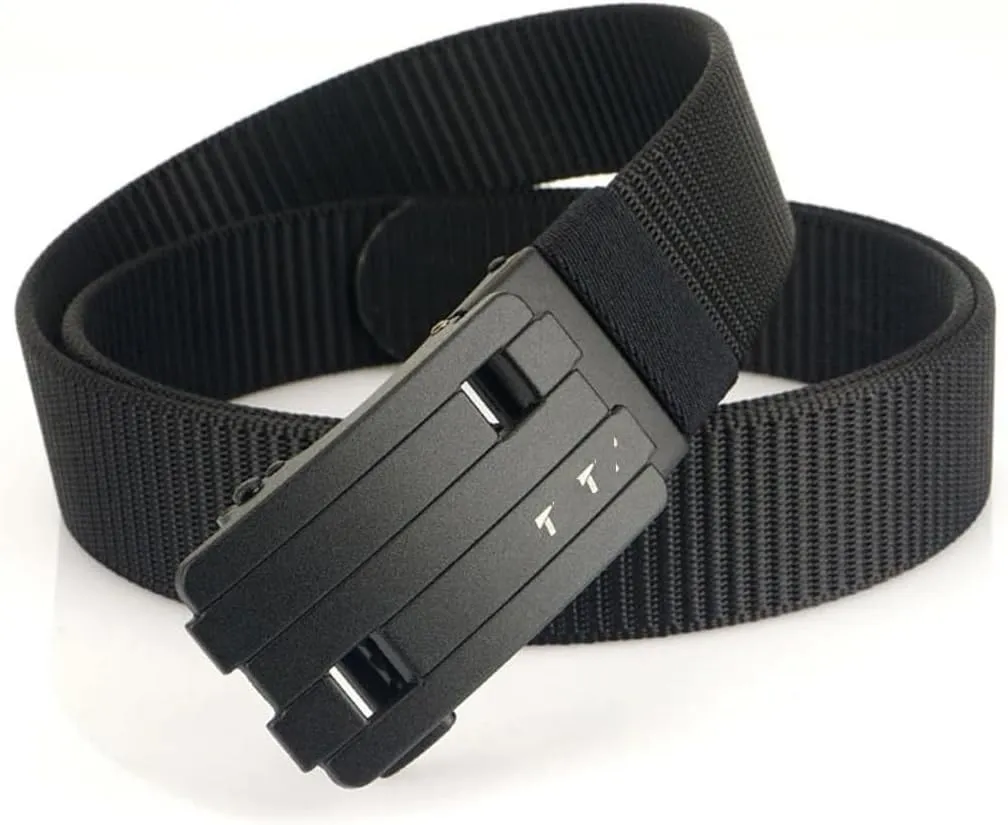 YTR6TW Men's Outdoor Hunting Tactical Belt Male Military Nylon Waistband Metal Automatic Buckle Canvas Belts