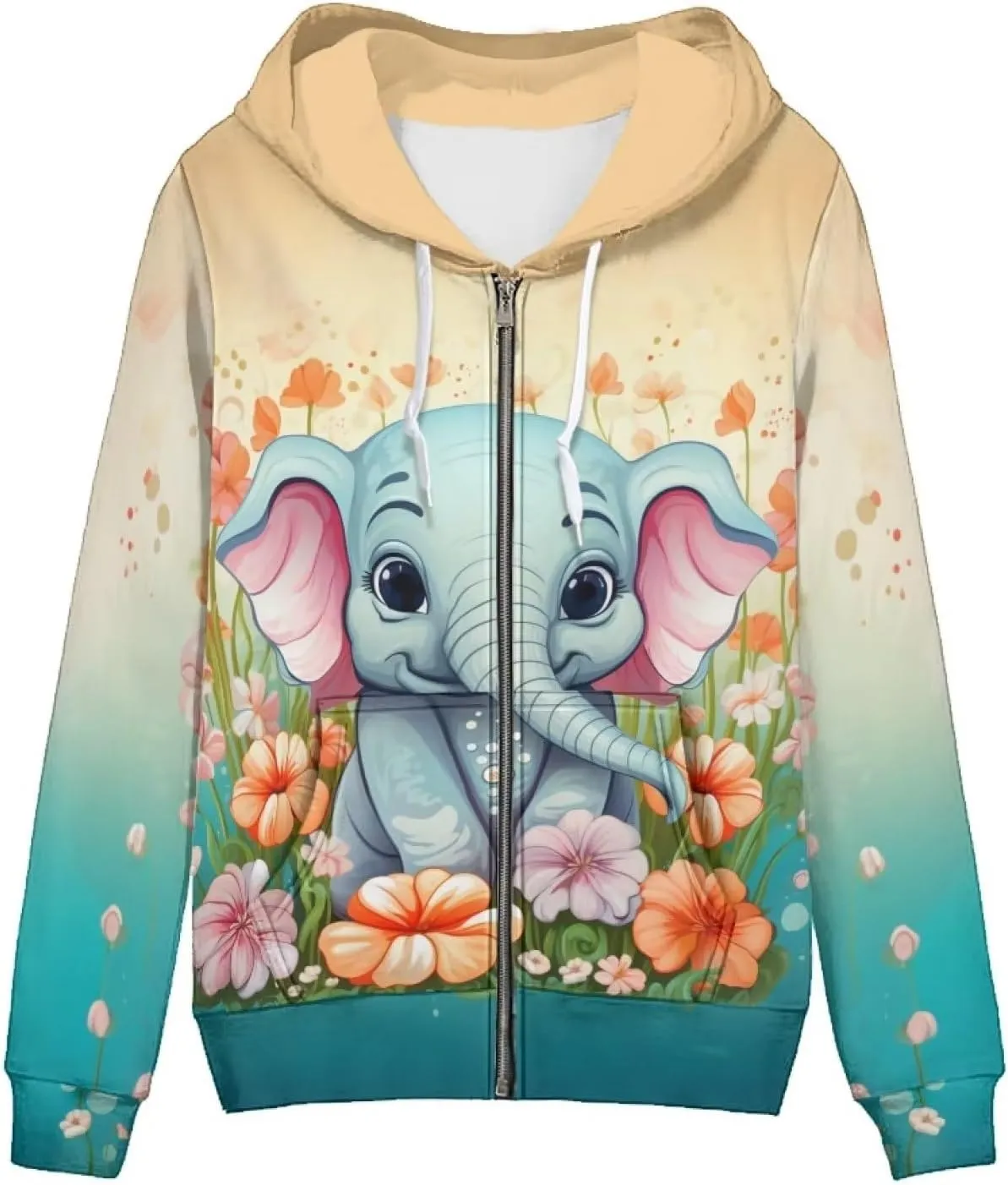 ZOUTAIRONG Women Hoodie Zip Up Jackets S-5XL Hoody Pullover Tops Athletic Sweatshirt Loose Sweater