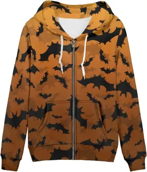 ZOUTAIRONG Women Hoodie Zip Up Jackets S-5XL Hoody Pullover Tops Athletic Sweatshirt Loose Sweater
