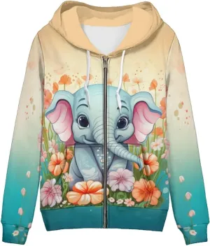 ZOUTAIRONG Women Hoodie Zip Up Jackets S-5XL Hoody Pullover Tops Athletic Sweatshirt Loose Sweater